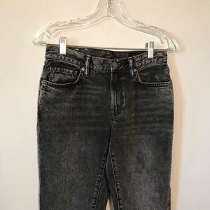 AllSaints Women's Jeans Size 27 Gray Stone Washed Mid-Rise Denim 100% Cotton